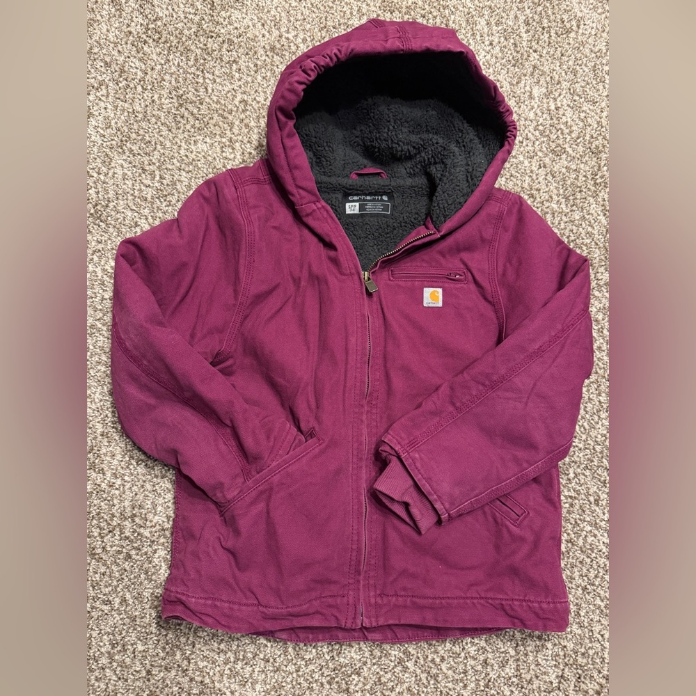 Carhartt Kids' Maroon Hooded Coat
